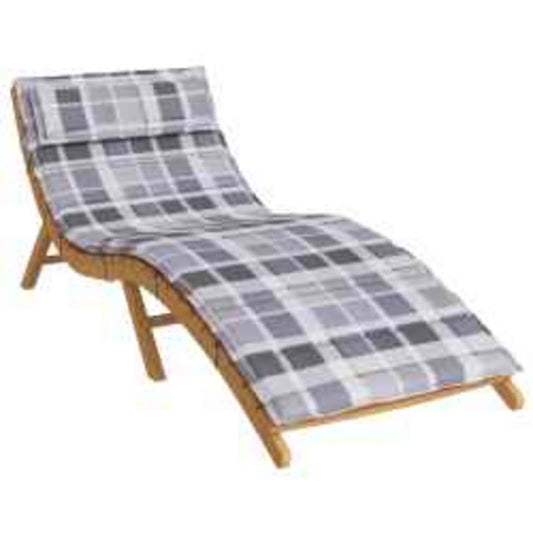 vidaXL Μαξιλάρι Ξαπλώστρας Ήλιου Γκρι 178 x 60 x 4 cm Ύφασμα Oxford