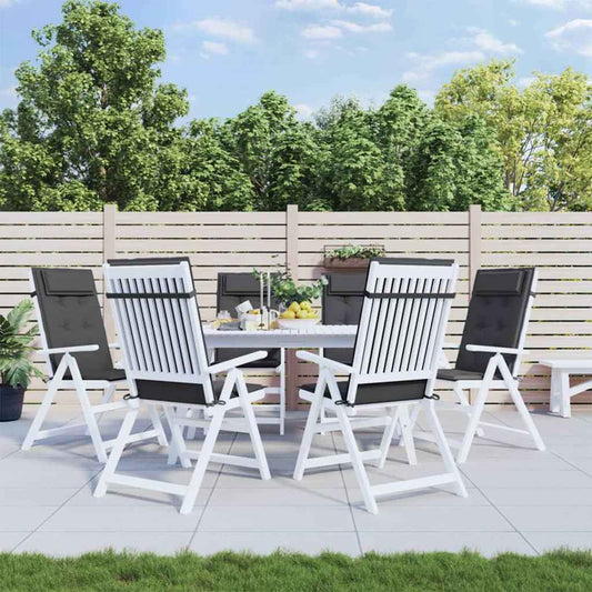 vidaXL Μαξιλάρια Καρέκλας με Πλάτη 6 τεμ. Ανθρακί από Ύφασμα Oxford