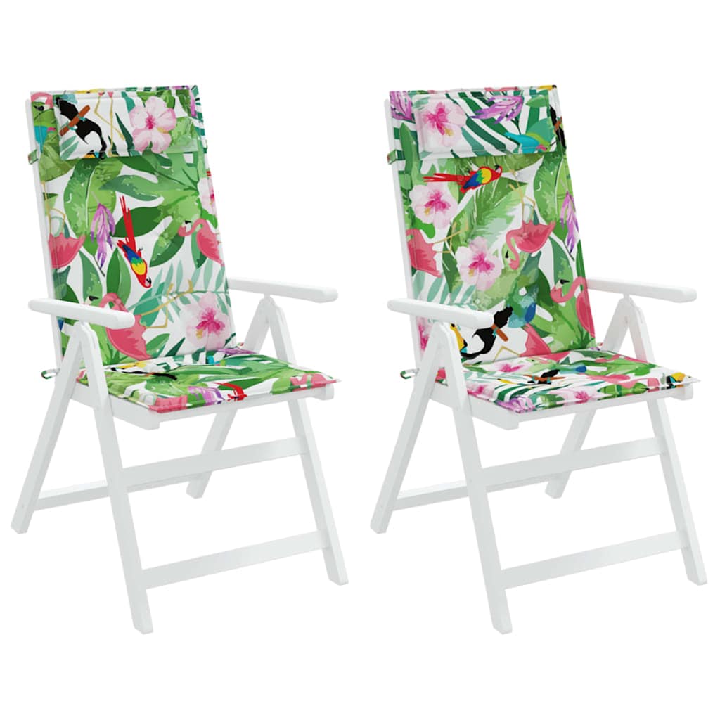 vidaXL Μαξιλάρια Καρέκλας με Ψηλή Πλάτη 2 τεμ. Πολύχρωμα Ύφασμα Oxford