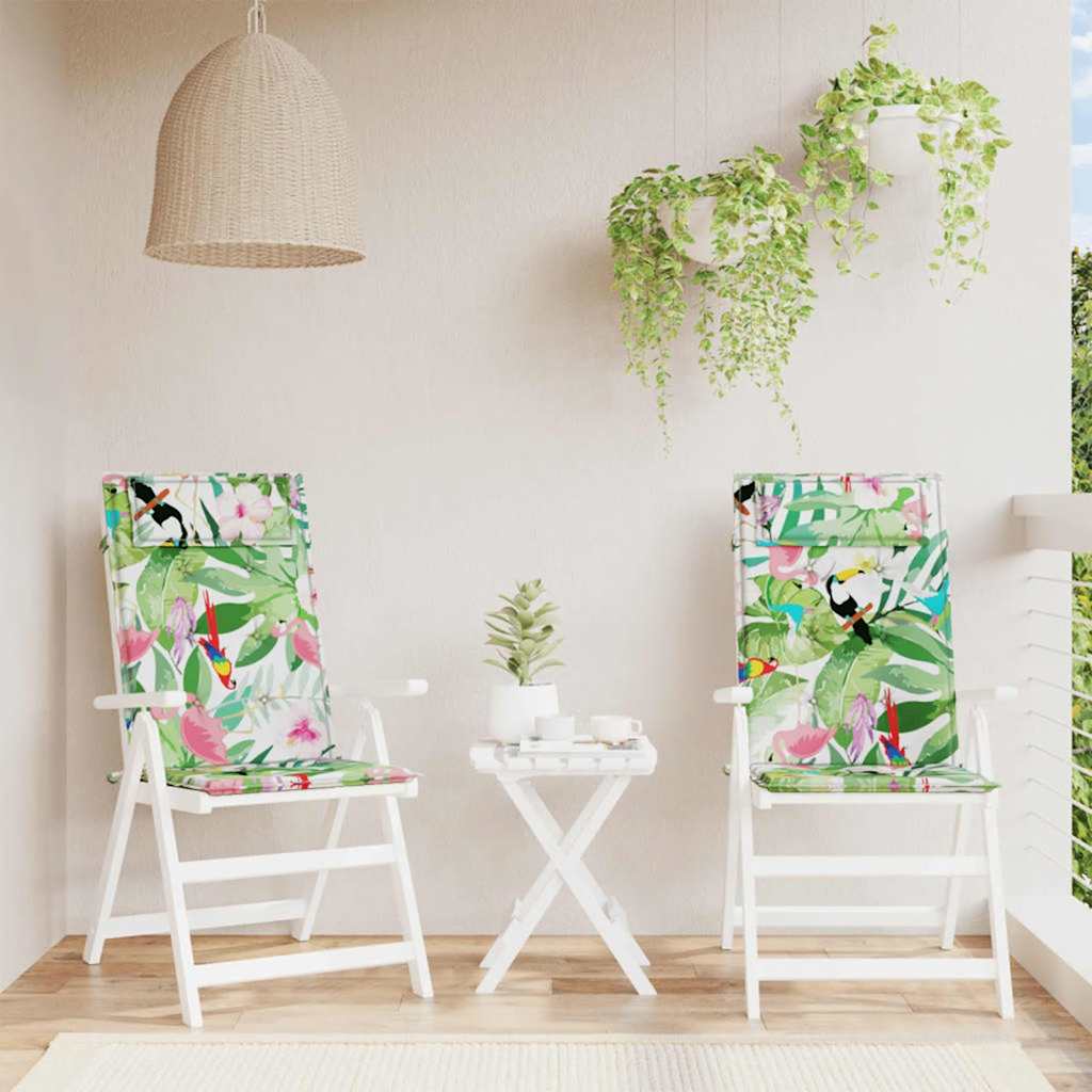 vidaXL Μαξιλάρια Καρέκλας με Ψηλή Πλάτη 2 τεμ. Πολύχρωμα Ύφασμα Oxford