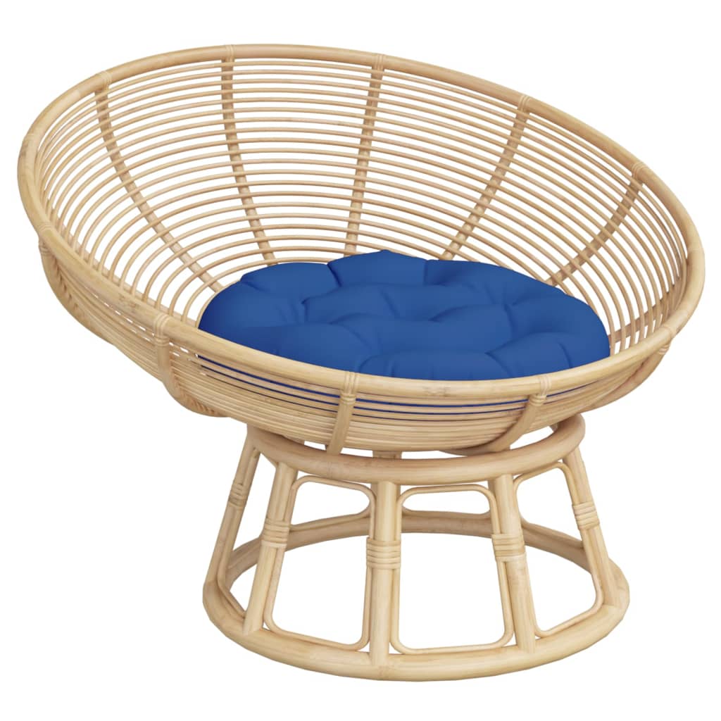 vidaXL Μαξιλάρι Στρογγυλό Μπλε Ρουά Ø 60 x 11 εκ. από Ύφασμα Oxford