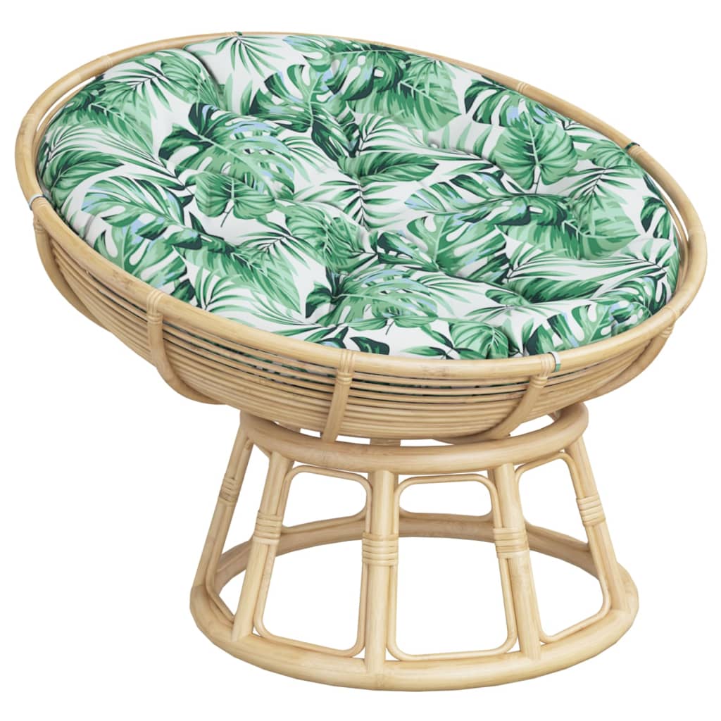 vidaXL Μαξιλάρι Στρογγυλό Σχέδιο με Φύλλα Ø 100 x 11 εκ. Ύφασμα Oxford