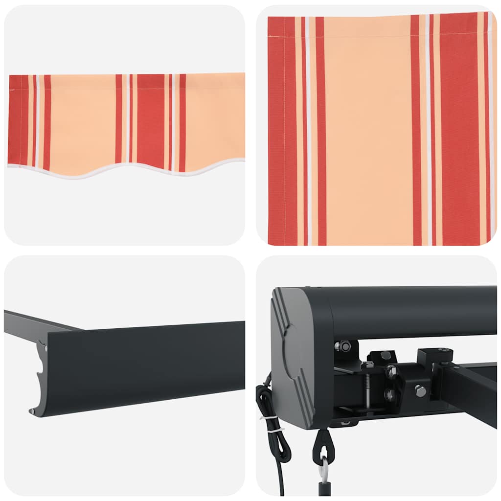 vidaXL Τέντα Πτυσσόμενη Κίτρινη / Λευκή 4 x 3 μ. Ύφασμα & Αλουμίνιο