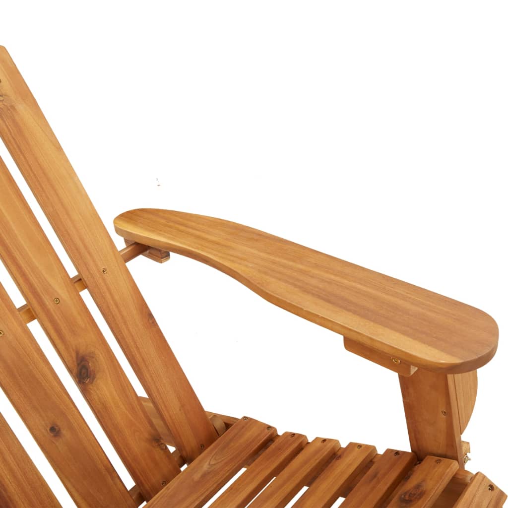 vidaXL Καρέκλα Κουνιστή Adirondack με Μαξιλάρια από Μασίφ Ξύλο Ακακίας