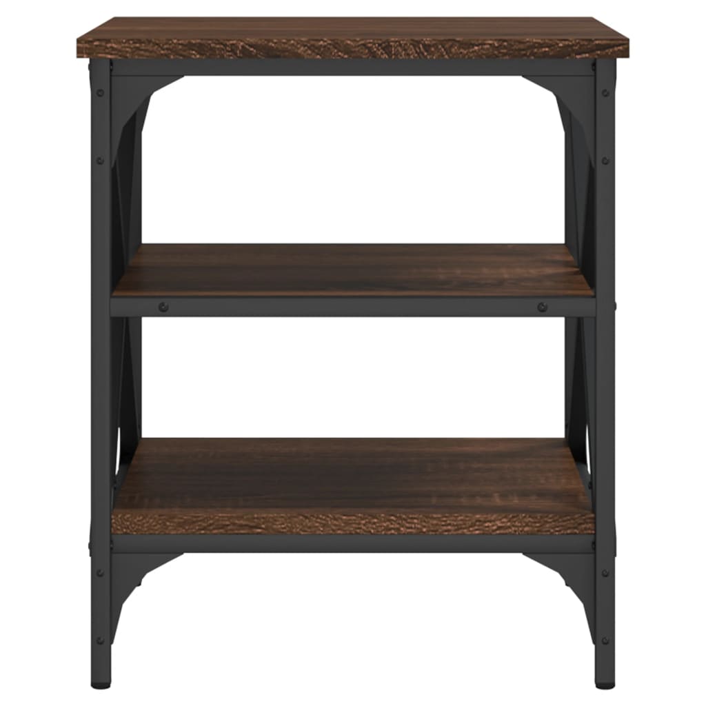 vidaXL Τραπεζάκια Σαλονιού 2 τεμ Καφέ Δρυς 40x42x50 εκ. Επεξ. Ξύλο