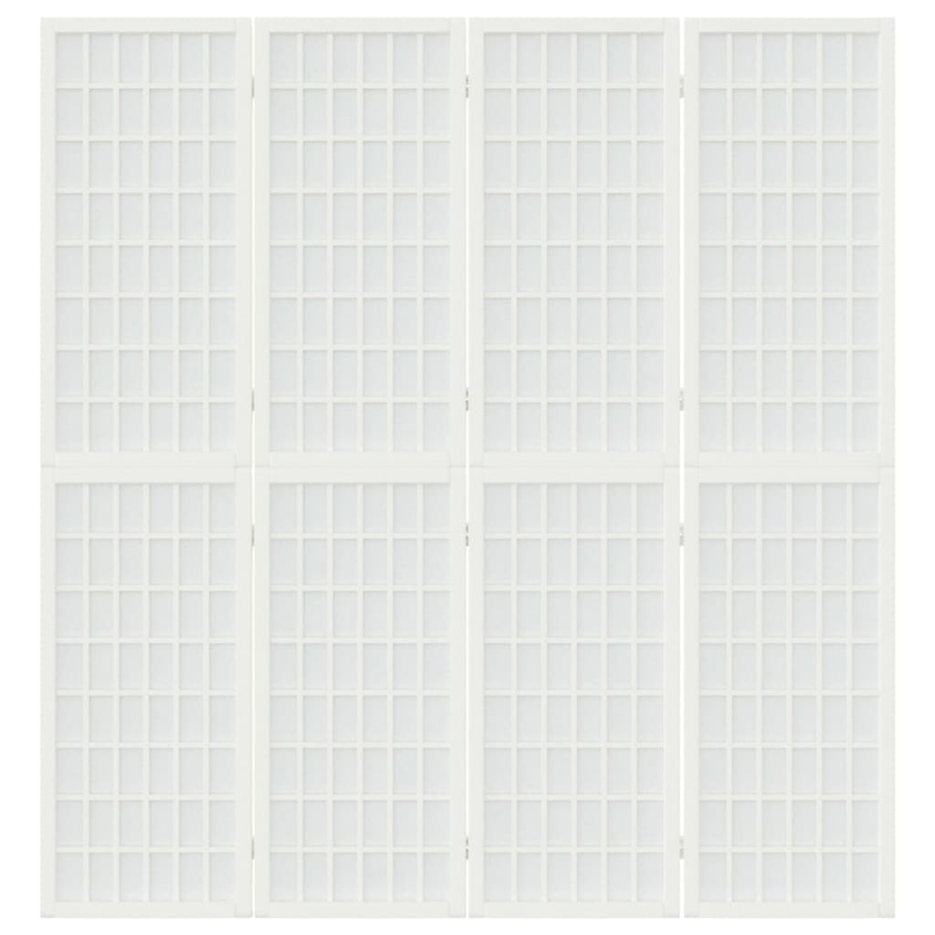 vidaXL Παραβάν Ιαπωνικού Στιλ με 4 Πάνελ Πτυσσόμενο Λευκό 160x170 εκ.
