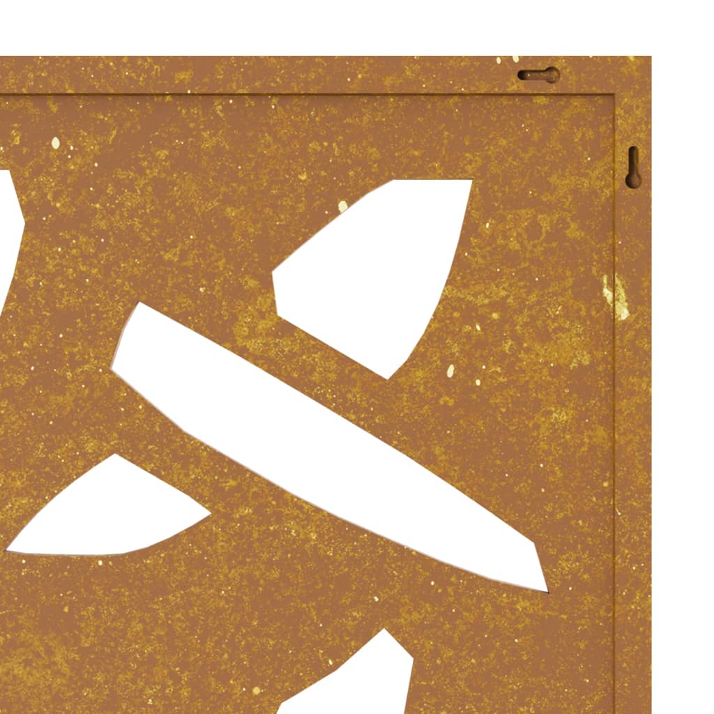 vidaXL Διακοσμητικό Κήπου Επιτοίχιο Σχ. Φύλλων 105x55 εκ Ατσάλι Corten