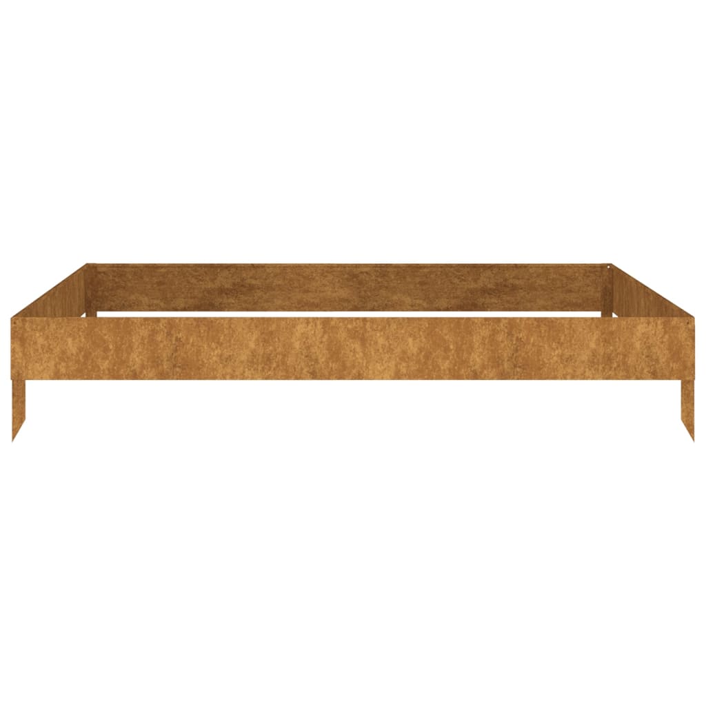 vidaXL Ζαρντινιέρα 100 x 100 x 18,5 εκ. από Ατσάλι Σκληρυθέν στον Αέρα