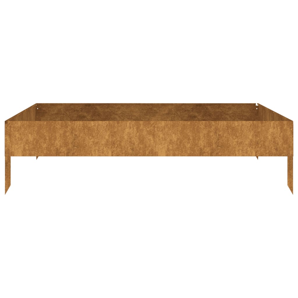 vidaXL Ζαρντινιέρα 100 x 100 x 26 εκ. από Ατσάλι Σκληρυθέν στον Αέρα