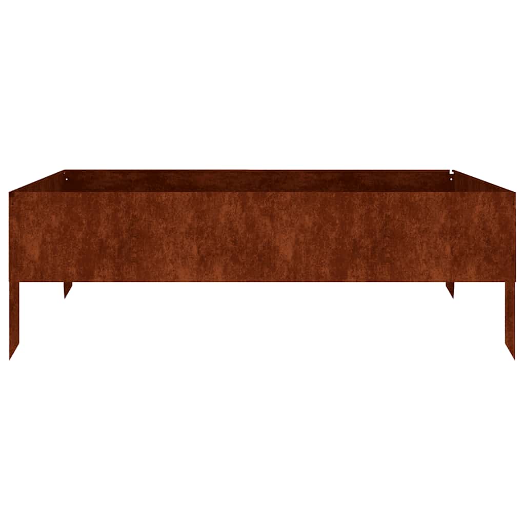 vidaXL Ζαρντινιέρα 100 x 100 x 33,5 εκ. από Ατσάλι Σκληρυθέν στον Αέρα