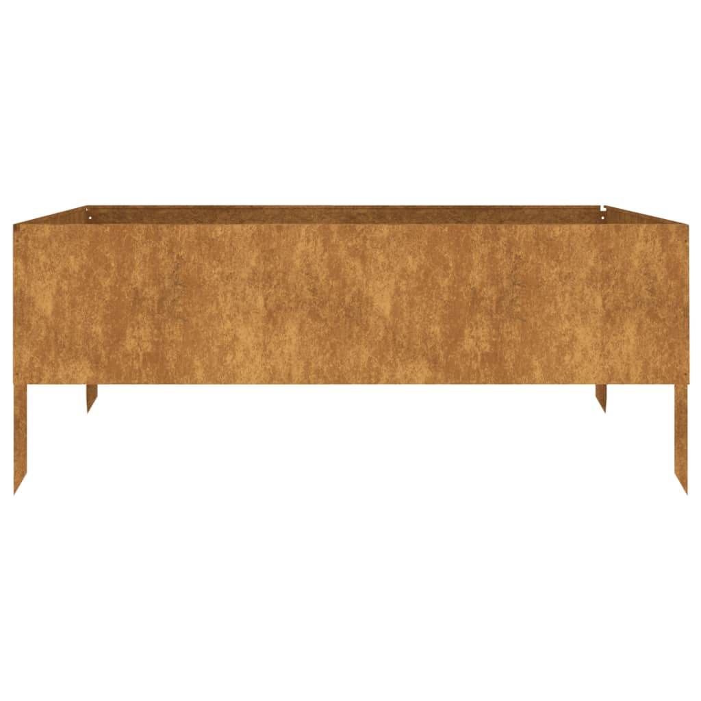 vidaXL Ζαρντινιέρα 100 x 100 x 41 εκ. από Ατσάλι Σκληρυθέν στον Αέρα