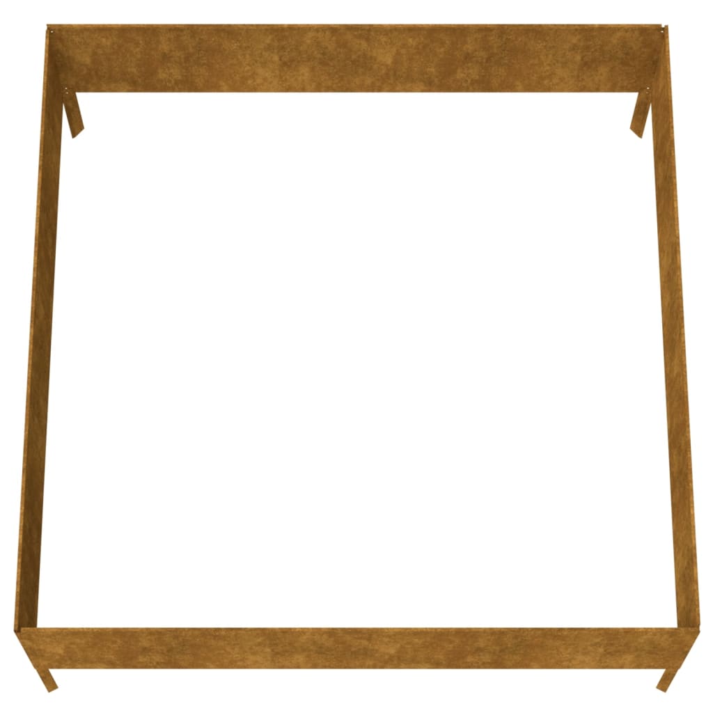 vidaXL Ζαρντινιέρα 100 x 100 x 41 εκ. από Ατσάλι Σκληρυθέν στον Αέρα