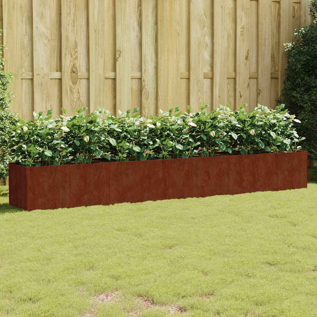 vidaXL Ζαρντινιέρα 280 x 40 x 40 εκ. από Ατσάλι Σκληρυθέν στον Αέρα