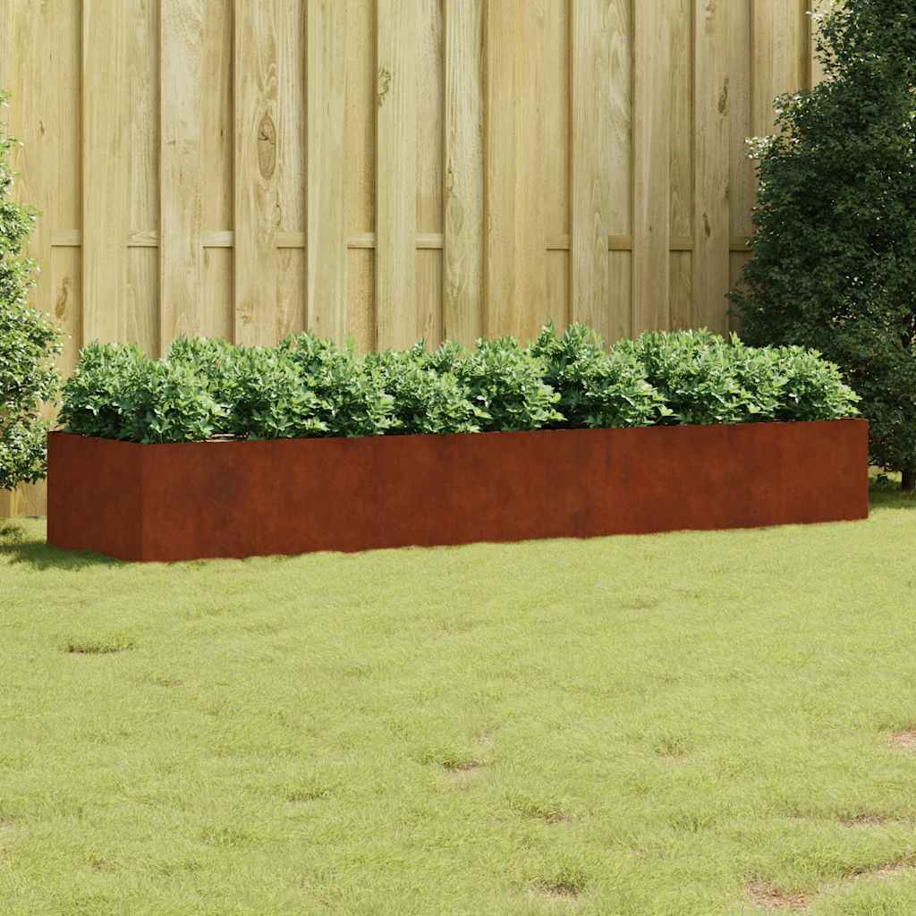 vidaXL Ζαρντινιέρα 280 x 80 x 40 εκ. από Ατσάλι Σκληρυθέν στον Αέρα