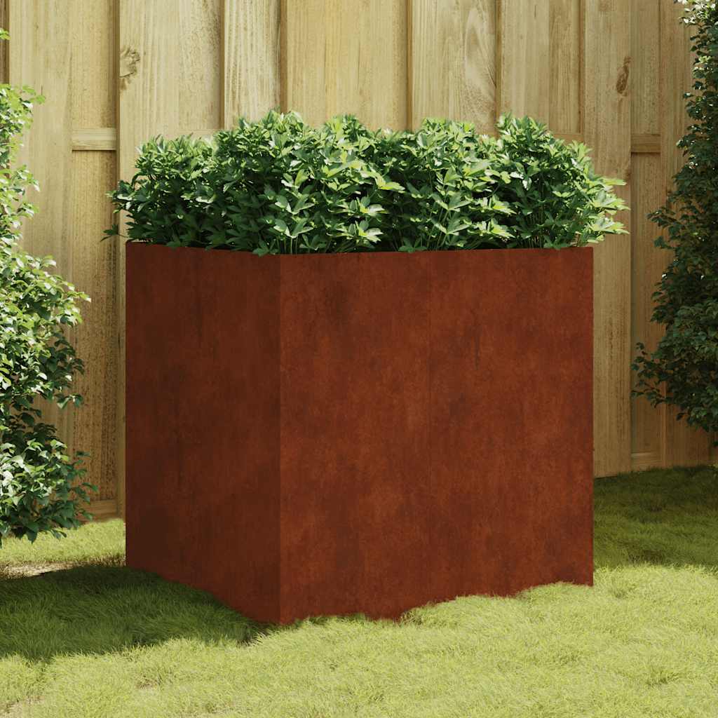 vidaXL Ζαρντινιέρα 80 x 80 x 80 εκ. από Ατσάλι Σκληρυθέν στον Αέρα