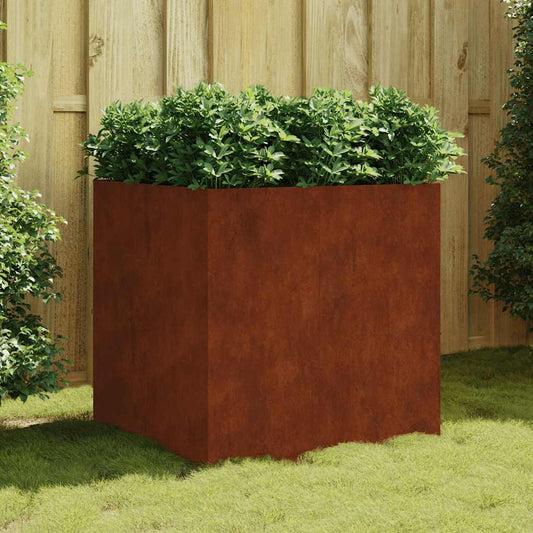 vidaXL Ζαρντινιέρα 80 x 80 x 80 εκ. από Ατσάλι Σκληρυθέν στον Αέρα