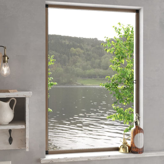 vidaXL Σήτα Εντόμων για Παράθυρα Καφέ 80 x 120 εκ.