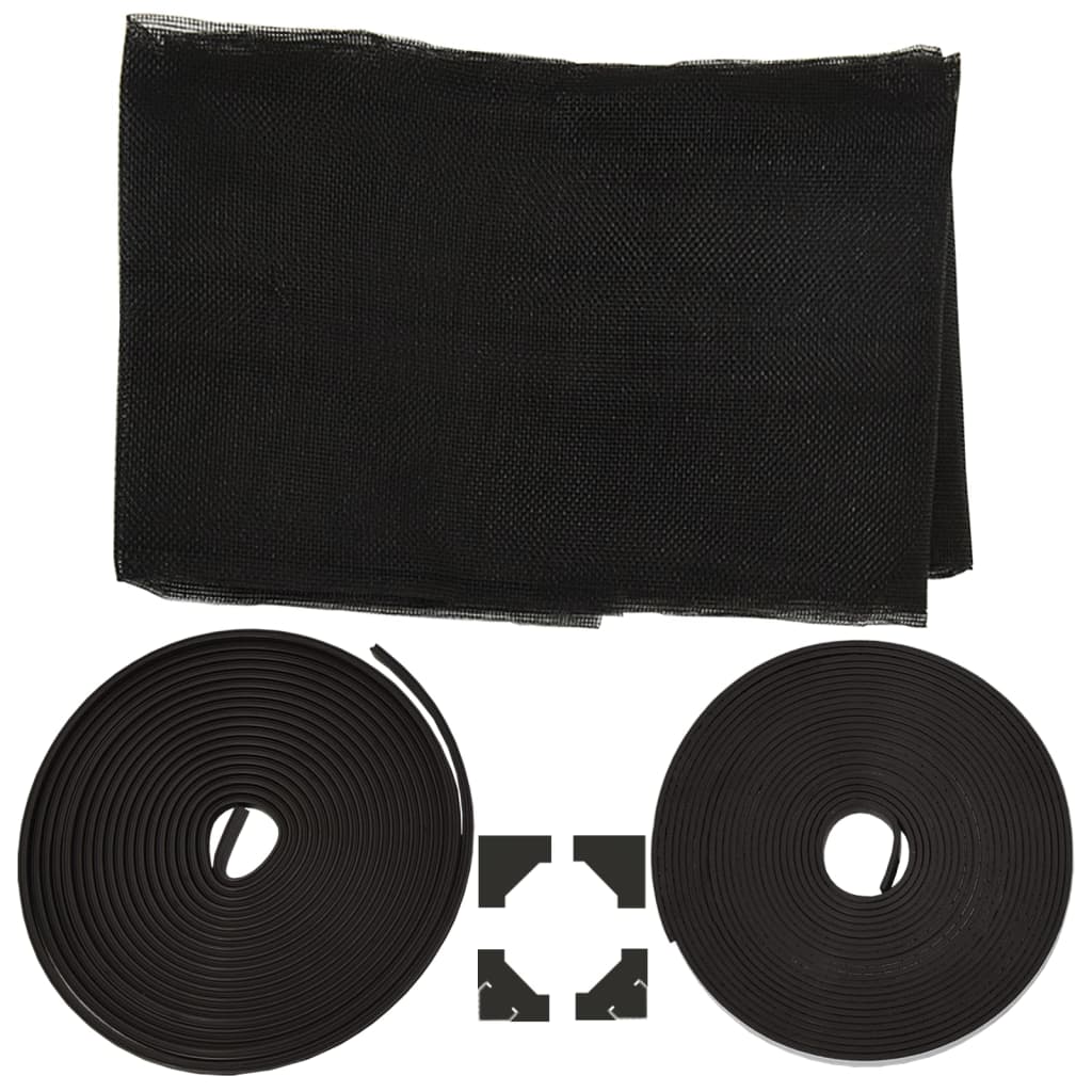 vidaXL Σήτα Εντόμων Μαγνητική για Παράθυρα Ανθρακί 130x150 εκ.