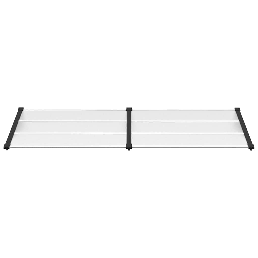 vidaXL Στέγαστρο Πόρτας Μαύρο & Διαφανές 239x90 εκ από Πολυκαρβονικό
