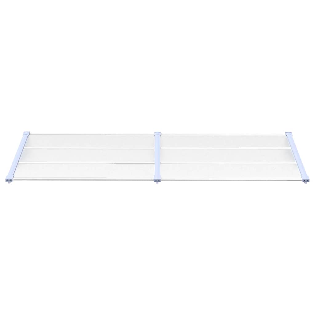 vidaXL Στέγαστρο Πόρτας Γκρι & Διαφανές 239x90 εκ από Πολυκαρβονικό
