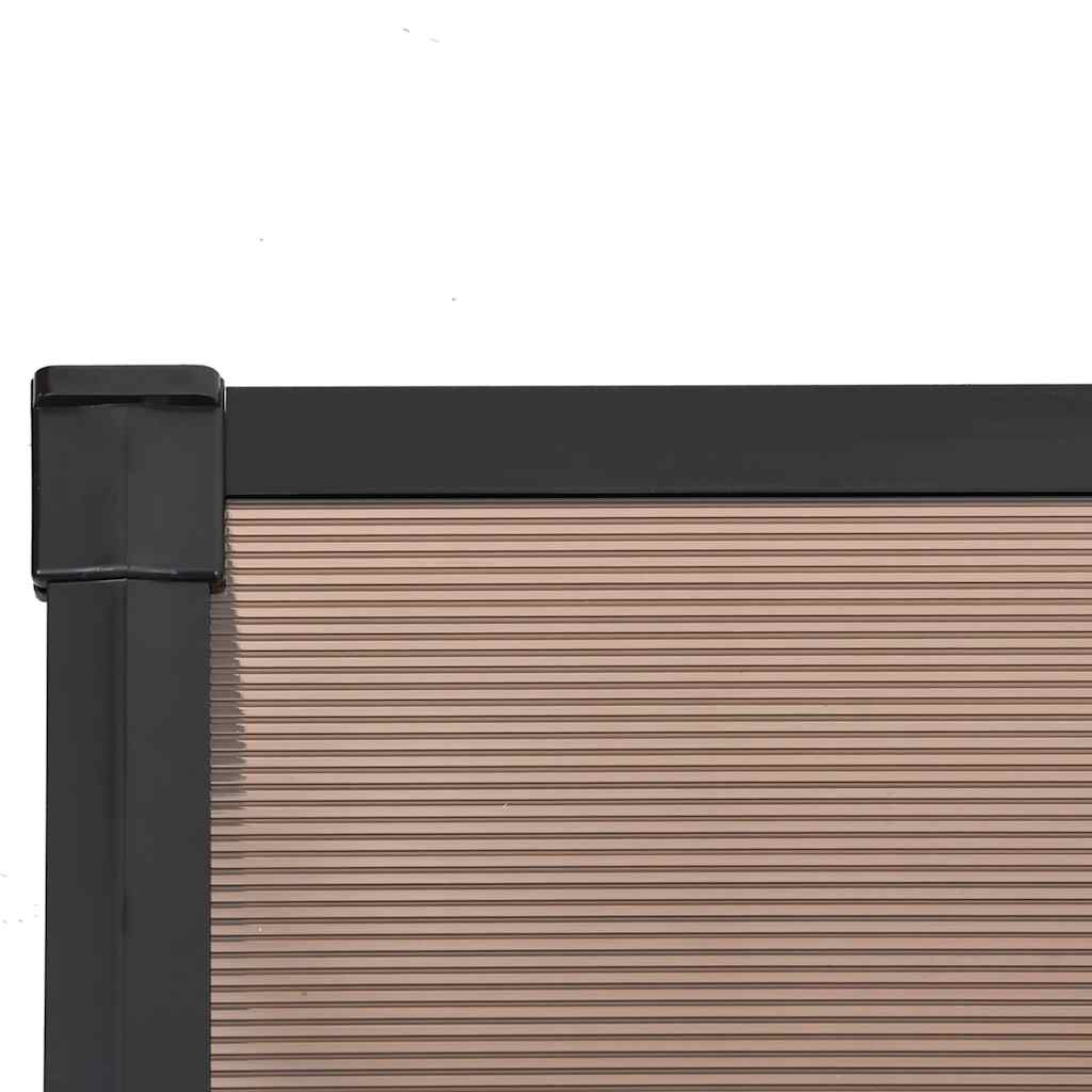 vidaXL Στέγαστρο Πόρτας Μαύρο 122x90 εκ. από Πολυκαρβονικό