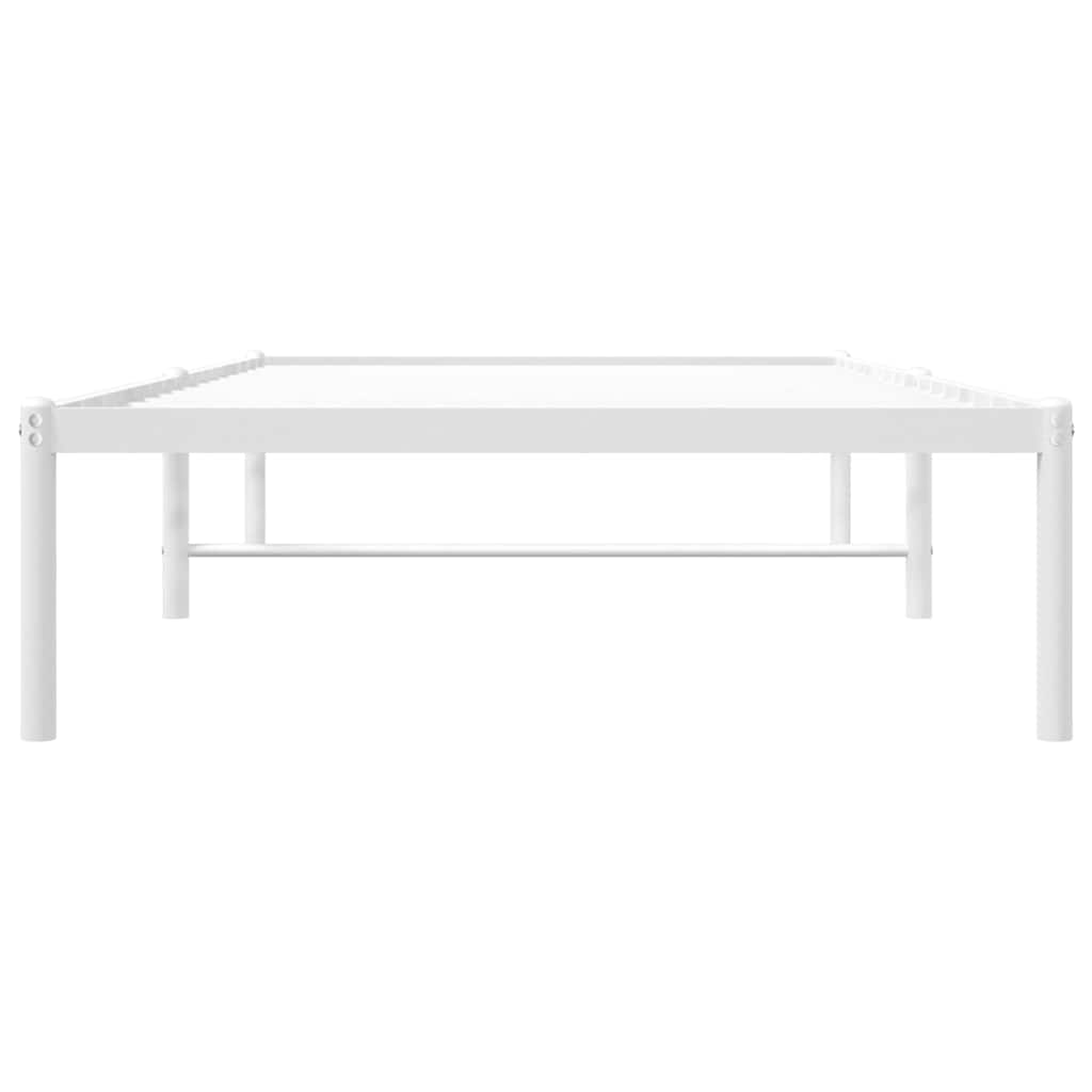 vidaXL Πλαίσιο Κρεβατιού Λευκό 90 x 200 εκ. Μεταλλικό