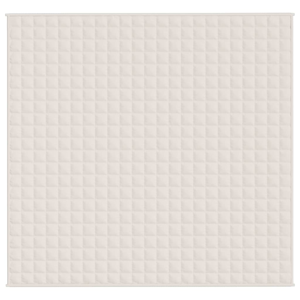 vidaXL Κουβέρτα Βαρύτητας Ανοιχτό Κρεμ 220 x 230 εκ. 15 κ. Υφασμάτινη