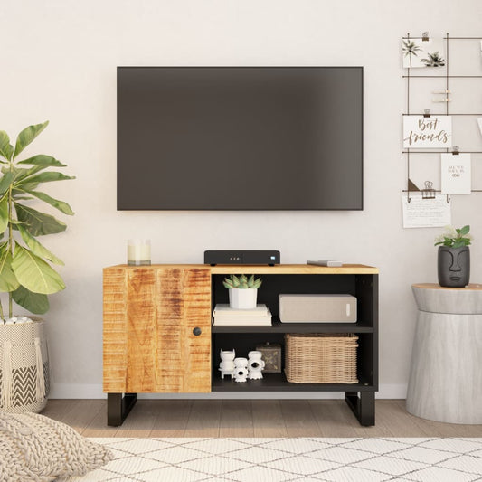 vidaXL Έπιπλο Τηλεόρασης 80x33x46 εκ. Μασίφ Ξύλο Μάνγκο & Επεξ. Ξύλο
