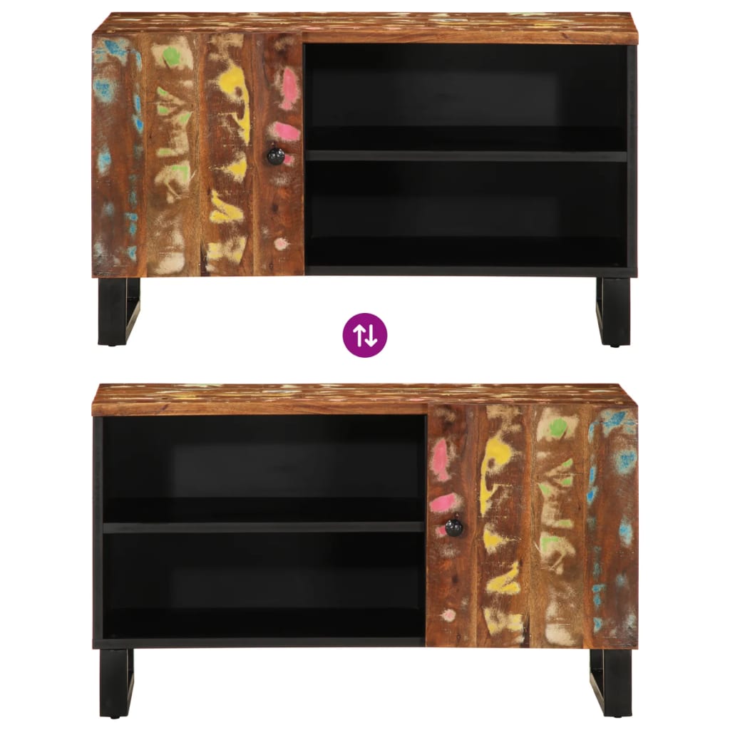 vidaXL Έπιπλο Τηλεόρασης 80x33x46 εκ. Μασίφ Ανακυκλ. Ξύλο & Επεξ. Ξύλο