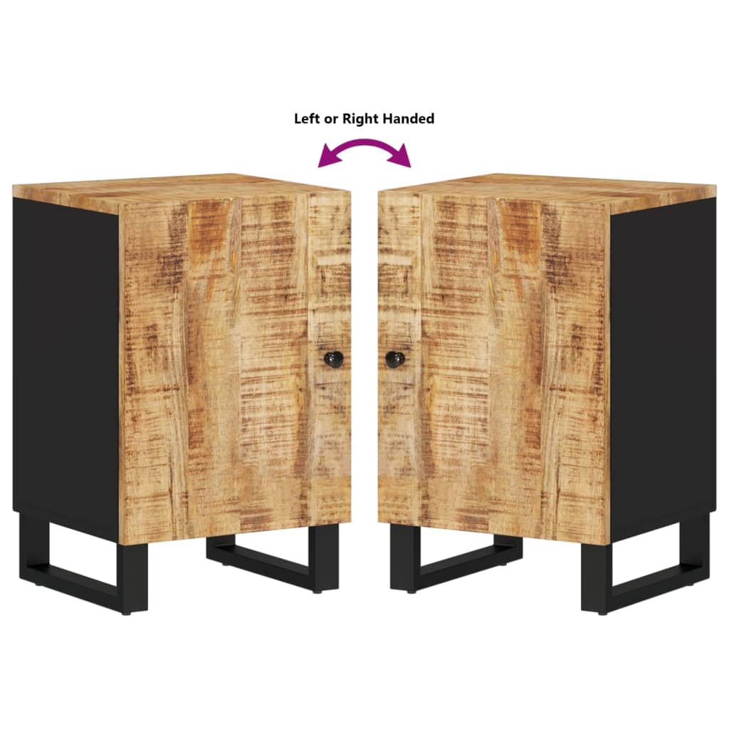 vidaXL Ντουλάπι Μπάνιου 38 x 33 x 58 εκ. από Μασίφ Ξύλο Μάνγκο