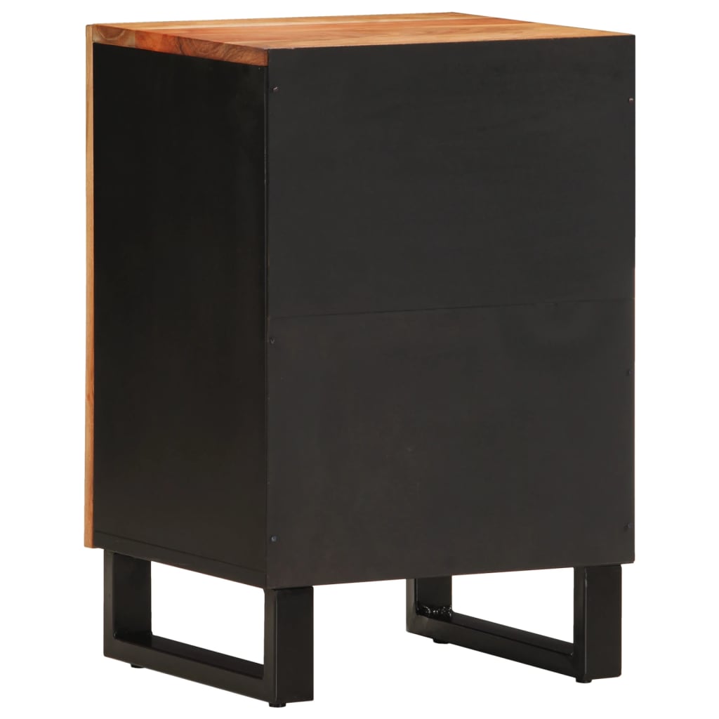 vidaXL Ντουλάπι Μπάνιου 38 x 33 x 58 εκ. από Μασίφ Ξύλο Ακακίας