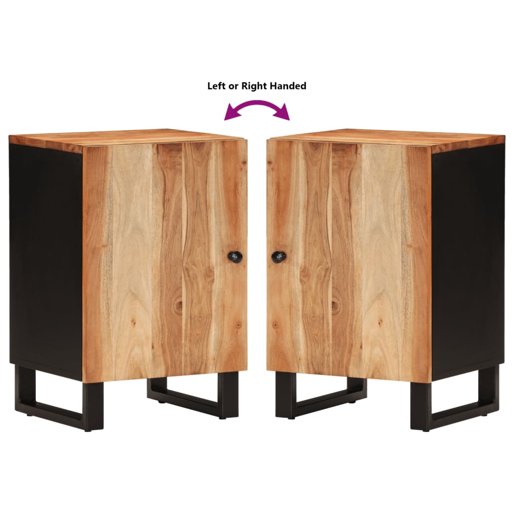 vidaXL Ντουλάπι Μπάνιου 38 x 33 x 58 εκ. από Μασίφ Ξύλο Ακακίας