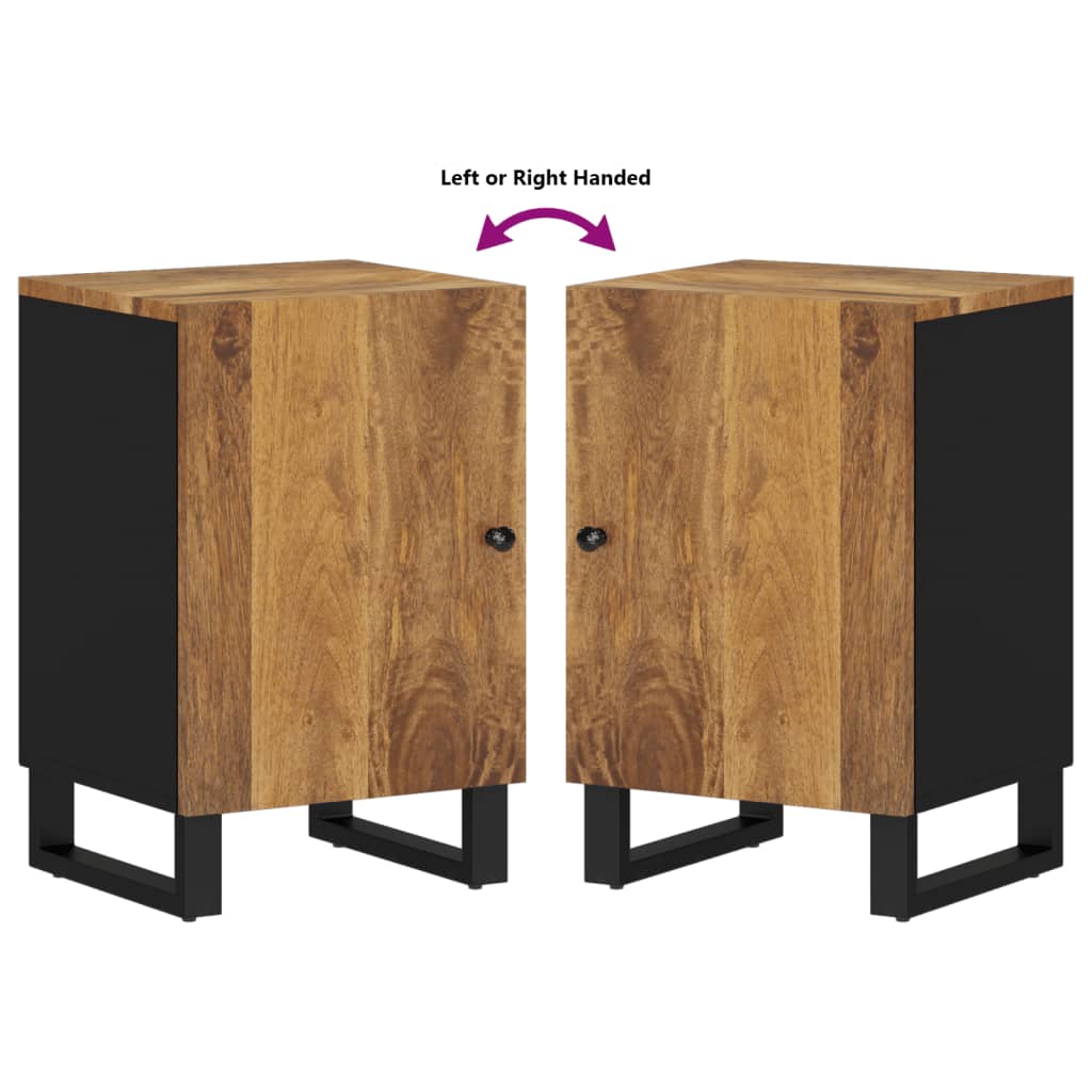 vidaXL Ντουλάπι Μπάνιου 38 x 33 x 58 εκ. από Μασίφ Ξύλο Μάνγκο