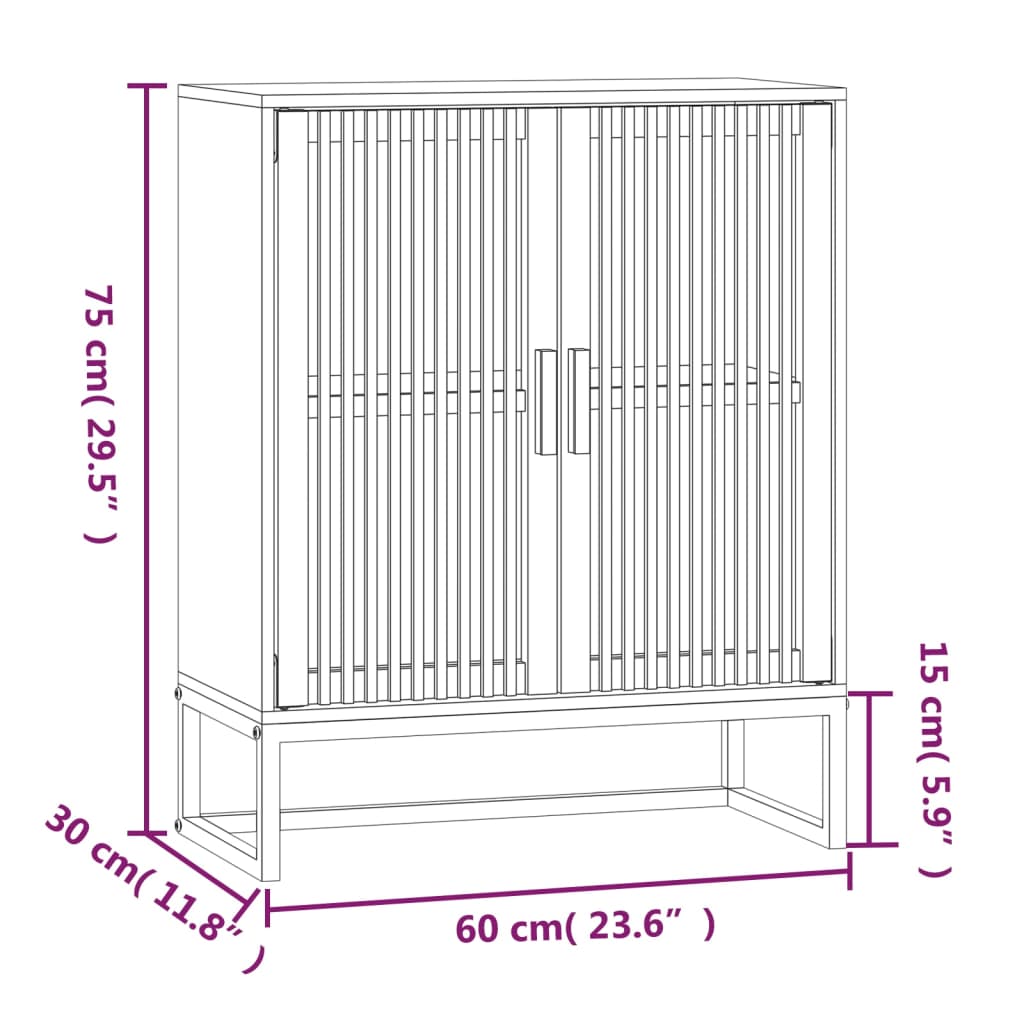 vidaXL Ντουλάπι Λευκό 60 x 30 x 75 εκ. από Επεξεργασμένο Ξύλο