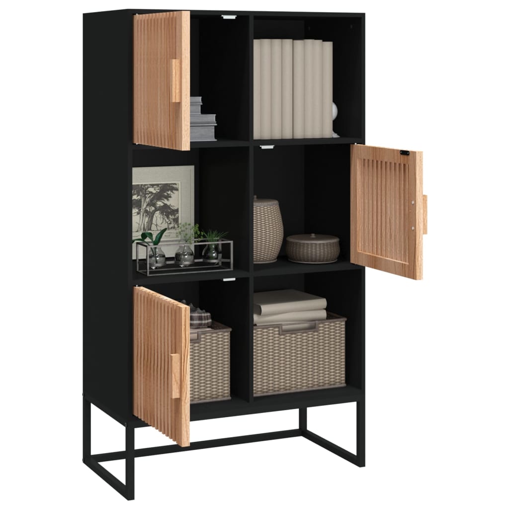 vidaXL Ντουλάπι Μαύρο 70 x 35 x 125 εκ. από Επεξεργασμένο Ξύλο