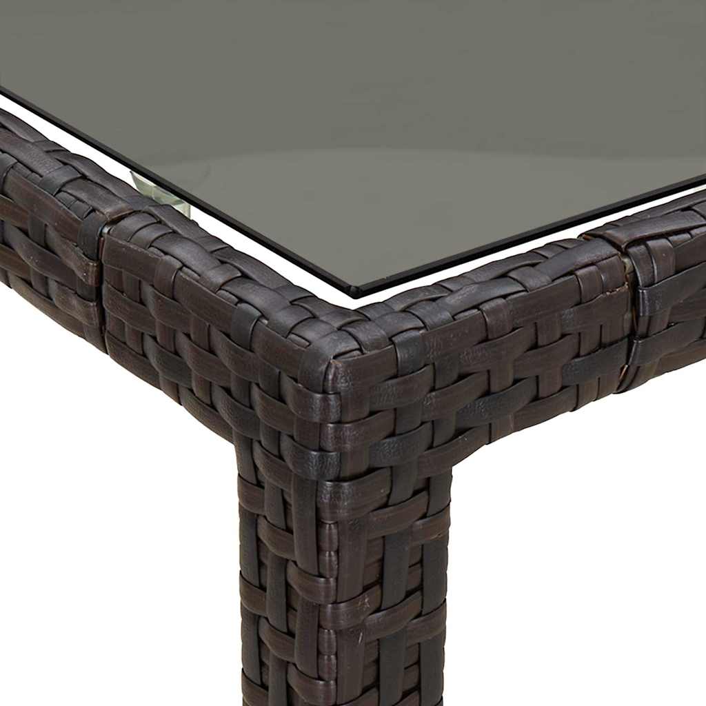 vidaXL Τραπέζι Κήπου Καφέ 150 x 90 x 75 cm συνθετικό ρατάν