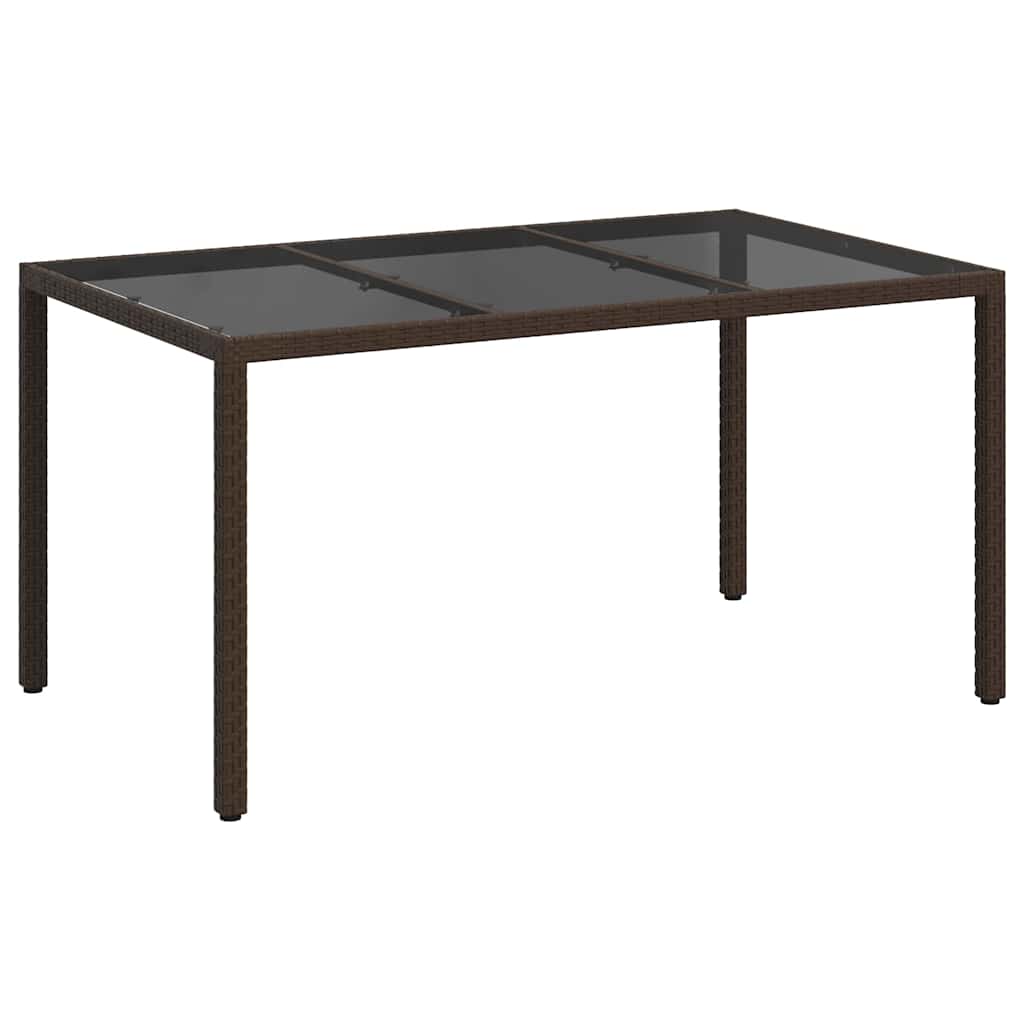 vidaXL Τραπέζι Κήπου Καφέ 150 x 90 x 75 cm συνθετικό ρατάν