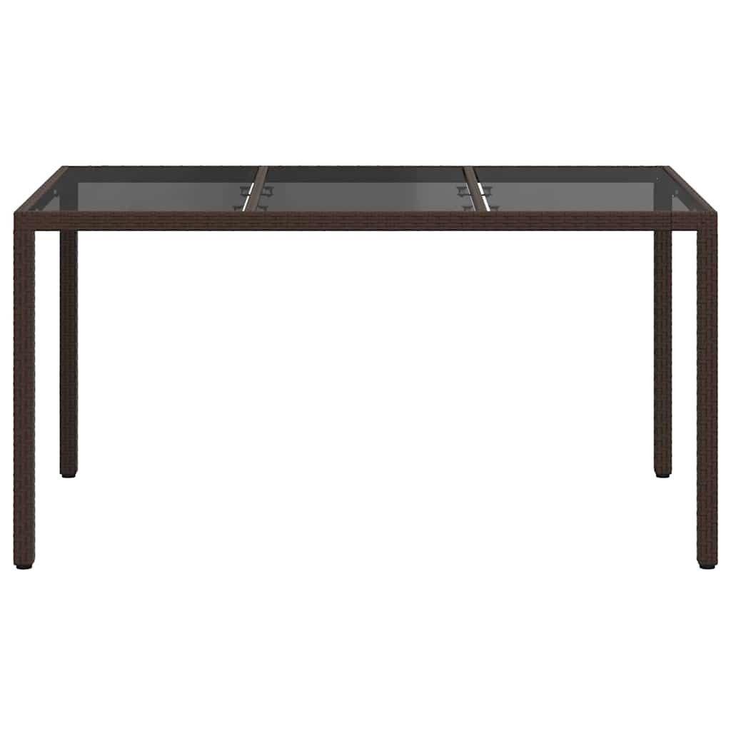 vidaXL Τραπέζι Κήπου Καφέ 150 x 90 x 75 cm συνθετικό ρατάν