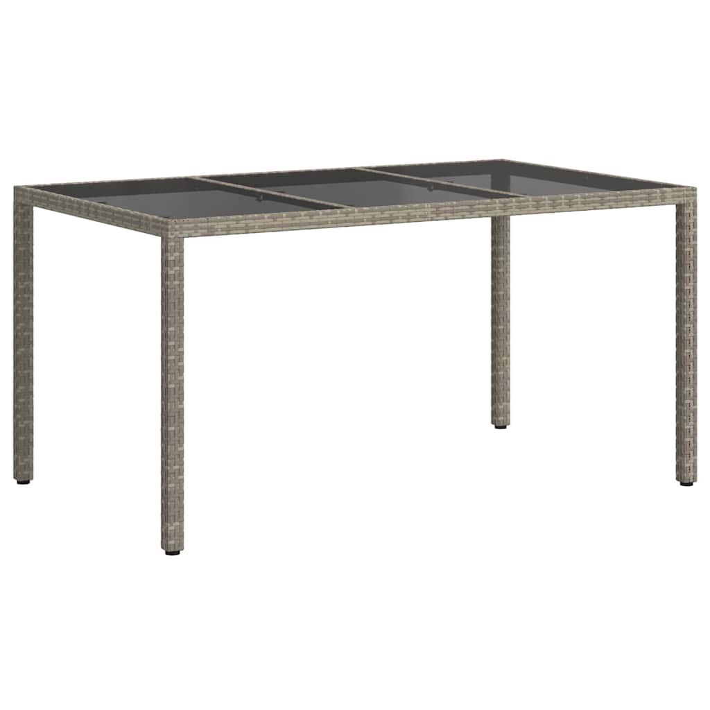 vidaXL Τραπέζι Κήπου Γκρι 150 x 90 x 75 cm συνθετικό ρατάν