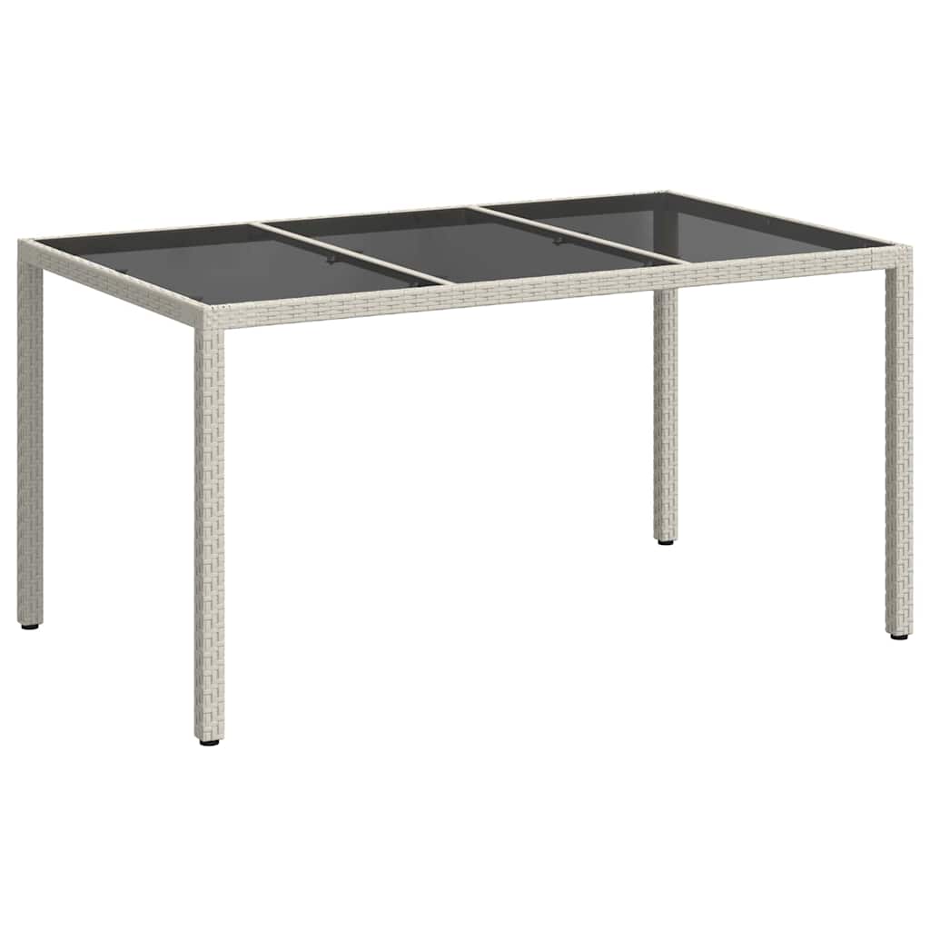 vidaXL Τραπέζι Κήπου Λευκό 150 x 90 x 75 cm συνθετικό ρατάν