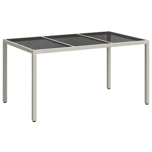vidaXL Τραπέζι Κήπου Λευκό 150 x 90 x 75 cm συνθετικό ρατάν