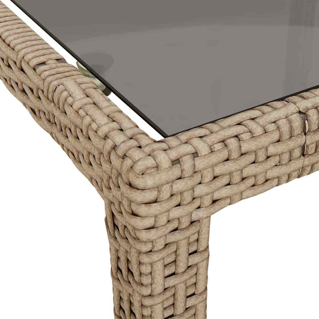 vidaXL Τραπέζι Κήπου Μπεζ 150 x 90 x 75 cm συνθετικό ρατάν
