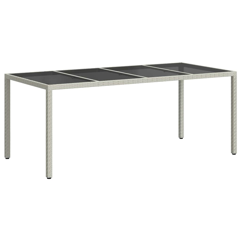 vidaXL Τραπέζι Κήπου Λευκό 190 x 90 x 75 cm συνθετικό ρατάν