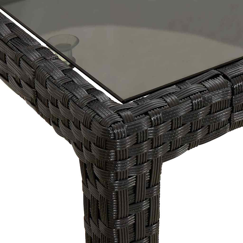 vidaXL Τραπέζι Κήπου Ακατέργαστο Μαύρο 250 x 100 x 75 cm