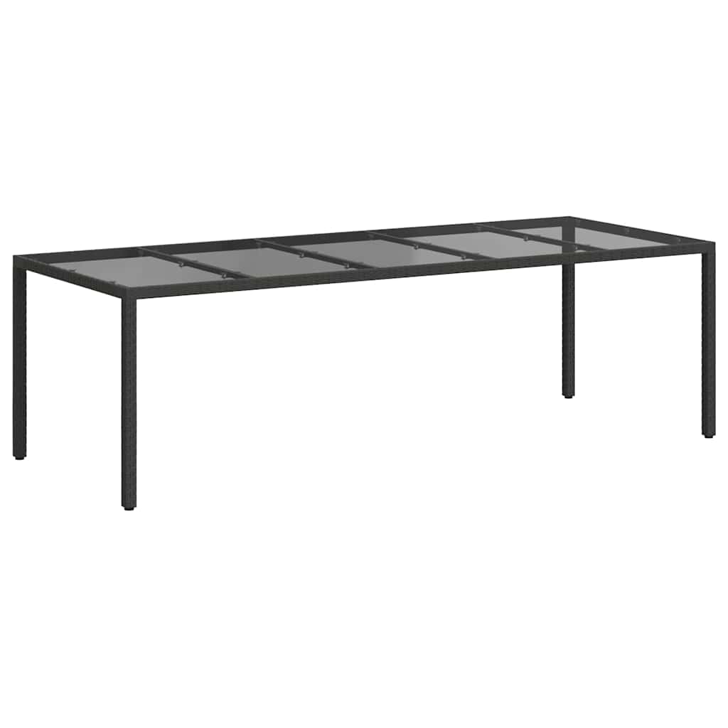 vidaXL Τραπέζι Κήπου Ακατέργαστο Μαύρο 250 x 100 x 75 cm