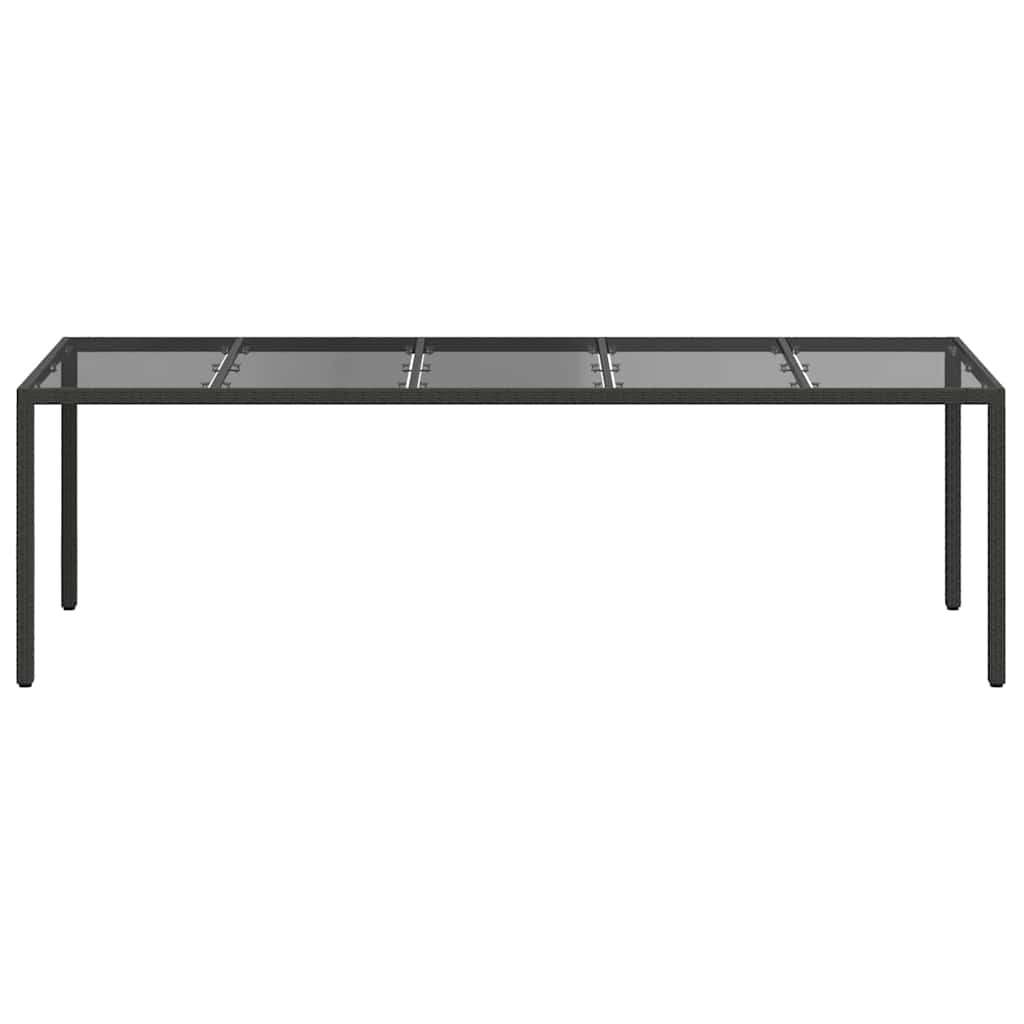 vidaXL Τραπέζι Κήπου Ακατέργαστο Μαύρο 250 x 100 x 75 cm