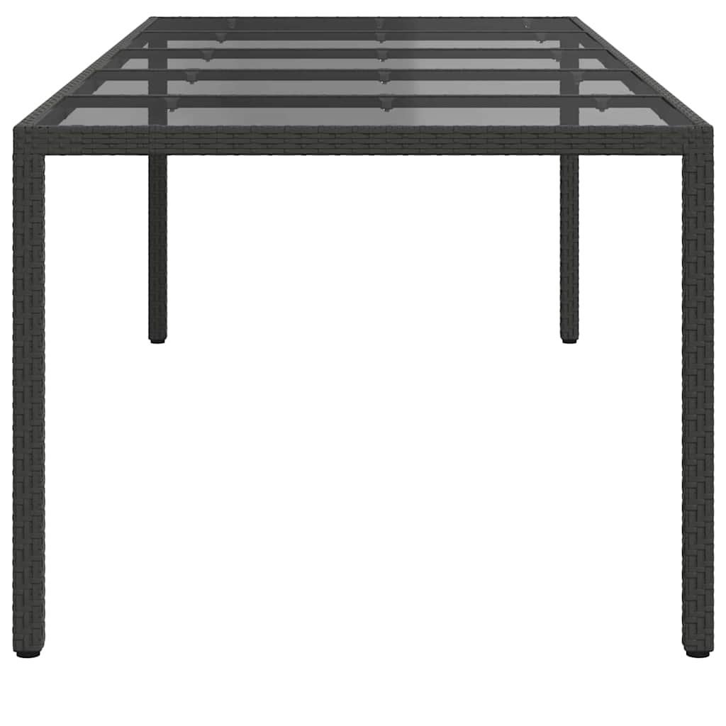 vidaXL Τραπέζι Κήπου Ακατέργαστο Μαύρο 250 x 100 x 75 cm