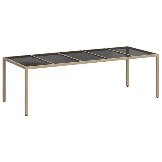 vidaXL Τραπέζι Κήπου Μπεζ 250 x 100 x 75 cm συνθετικό ρατάν