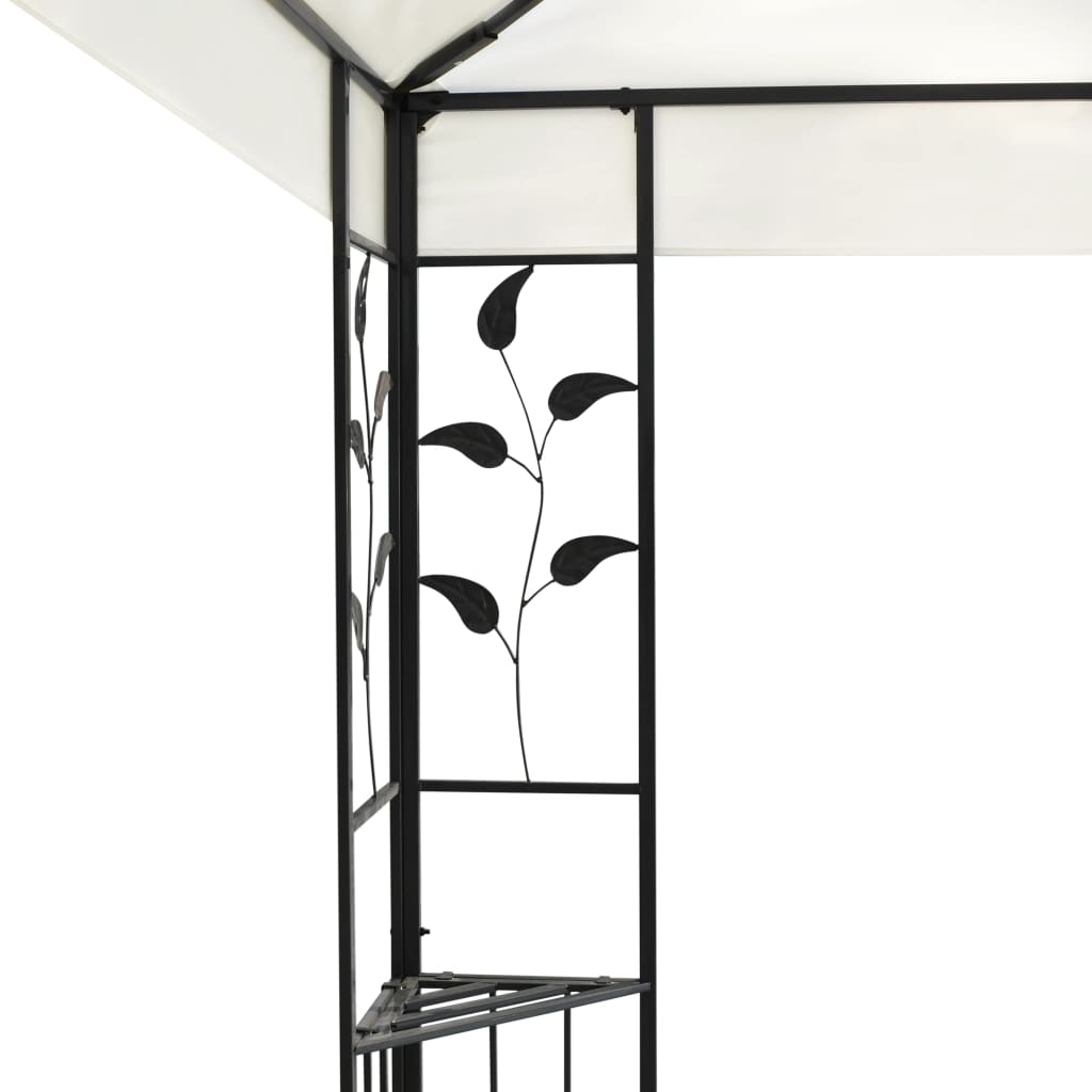 vidaXL Κιόσκι με Διπλή Οροφή Λευκό 6 x 3 μ. από Ατσάλι