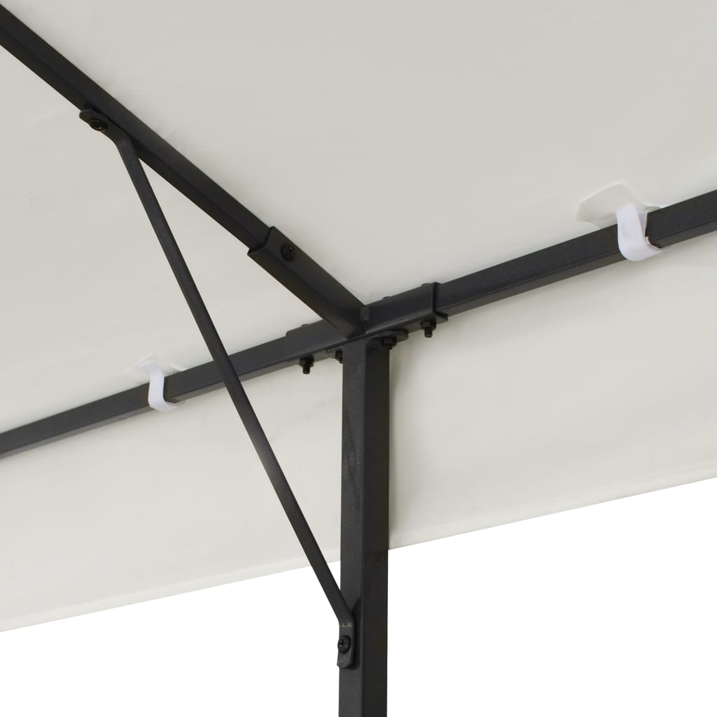 vidaXL Κιόσκι με Διπλή Οροφή Λευκό 6 x 3 μ. από Ατσάλι